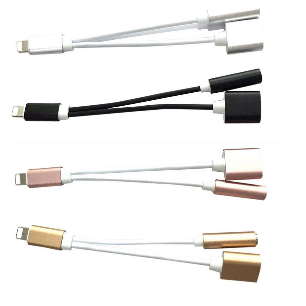 Адаптер 2 в 1 Lightning Двойной Зарядное устройство Аудио Разветвитель Сепаратор Кабель iPhone