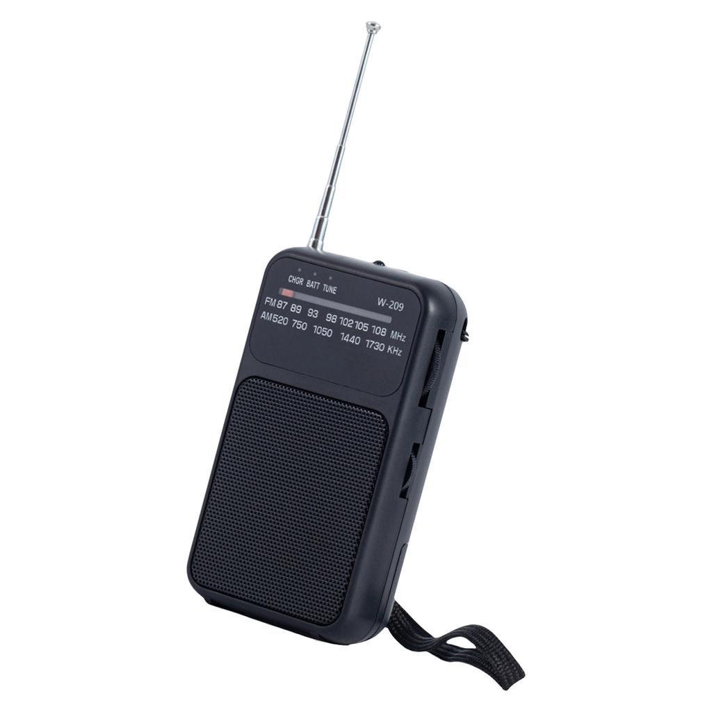 Компактное FM AM радио с стрелочным индикатором. Поддерживает зарядку Type C и батарейки. Для использования на открытом воздухе.