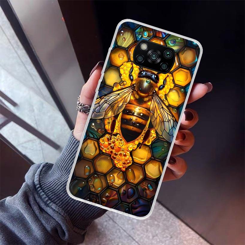 Пчеловодство Мед Животное Чехол для телефона Для Xiaomi Poco X7 X6 X5 Pro F7 Ultra Redmi 15C 15 13 13C 12 12C 10 10A 10C 9 9A 9C 9T Корпус