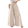 Women's Fashion Solid Color High Waisted Loose Wide Leg Pants
