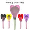 3 шт. чехлы для кистей для макияжа, цветные в форме сердца, мягкие пылезащитные силиконовые чехлы, защитные щетинки, портативный защитный чехол для кистей для нанесения румян и тональной основы