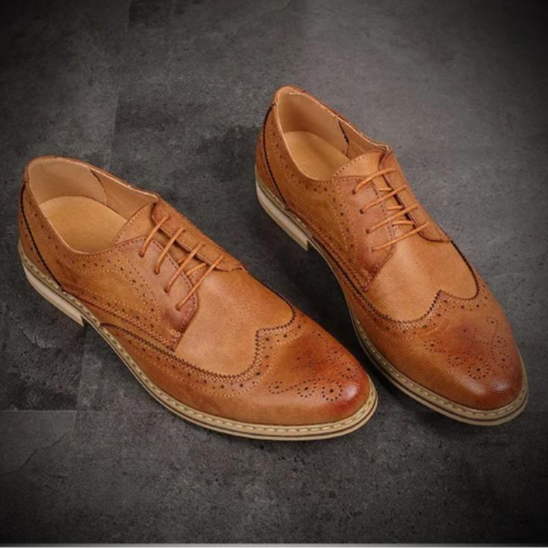 Men's Business Dress Shoes British Men Casual Leather Oxfords Shoes Mens Trend Quality Selection Wedding Shoes Zapatillas Hombre