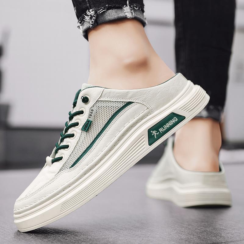 Men's Summer Slippers Luxury Casual Barefoot Shoes For Men Trend 2024 Comfortable Mesh Walking Outdoor Fashion Slippers Chinelos