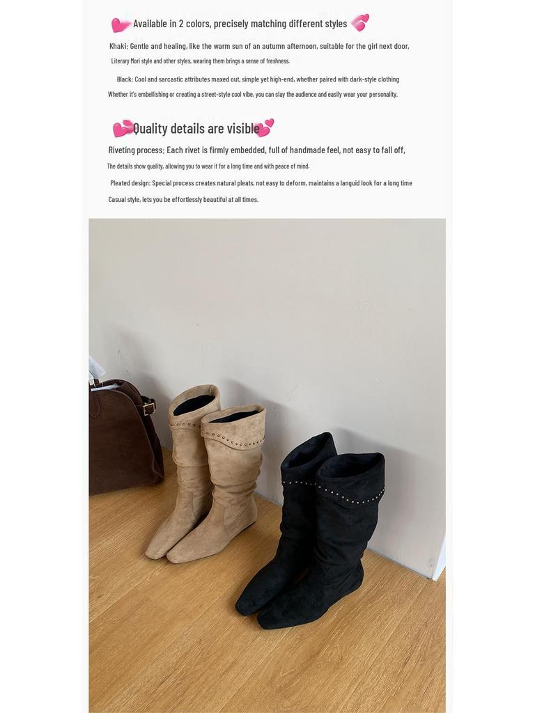 Женские ботильоны из овчины в французском нишевом стиле с острым носком, на танкетке, со сборками, в ковбойском стиле, 2025