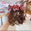 2Pcs Curly Children's Bow Wig Princess Bowknot Hairclip Fasion Baby Wig Hairpin  Daily