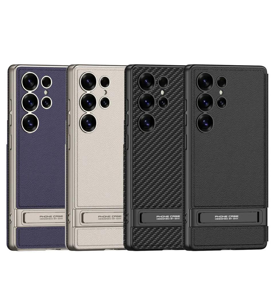 Kickstand Wallet with Card Holder Electroplated PU Leather Full Coverage Phone Case For Samsung Galaxy S25 Ultra Flip Cover