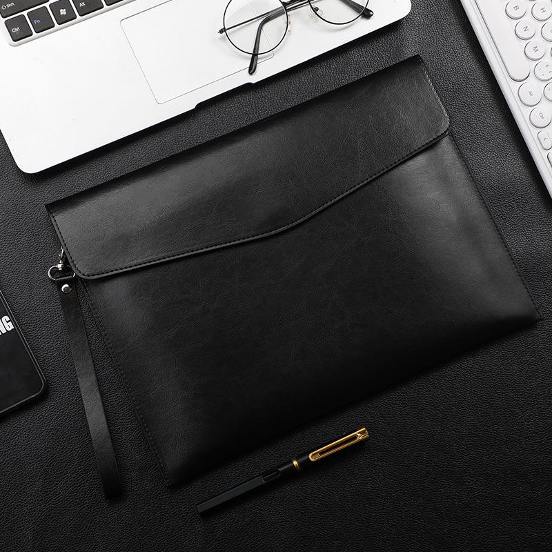 Business A4 PU File Bag - Simple Contract & Meeting Material Storage Envelope