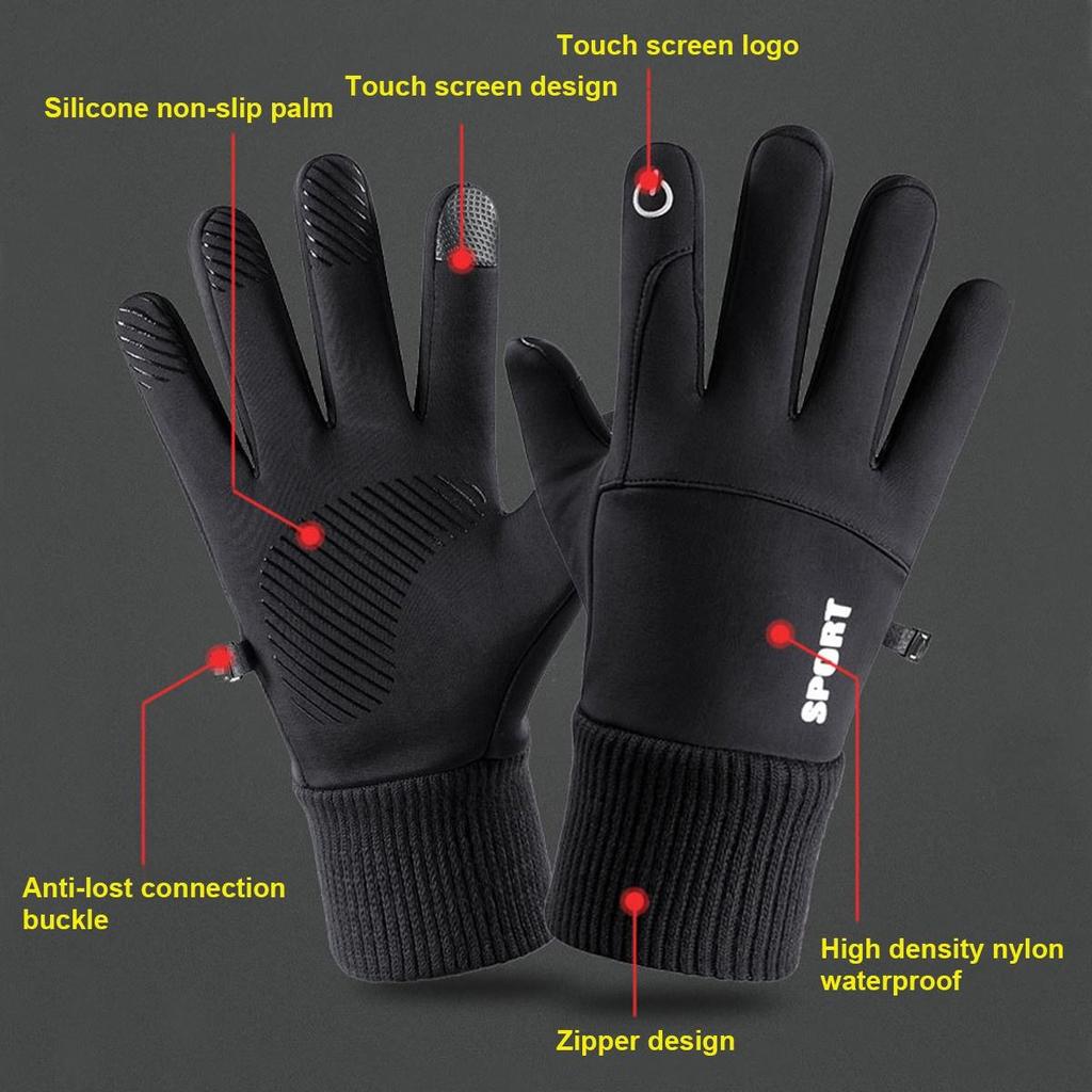 Winter Gloves For Men Women Children Glove Outdoor Windproof Gloves Thicken Warm  Unisex Full Finger Gloves
