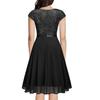 Women's Swing Dresses Sequin Round Neck Short Sleeves A Line Dress Chiffon Skirt Cocktail Party Evening Wedding Guest Outfits Bridesmaid Wear