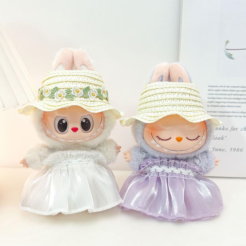 For 17cm Labubu Doll Clothes Fashion Clothes Hoodies Doll Clothes Color Match Hoodies Dolls Accessories Cute Decoration Little Cloths