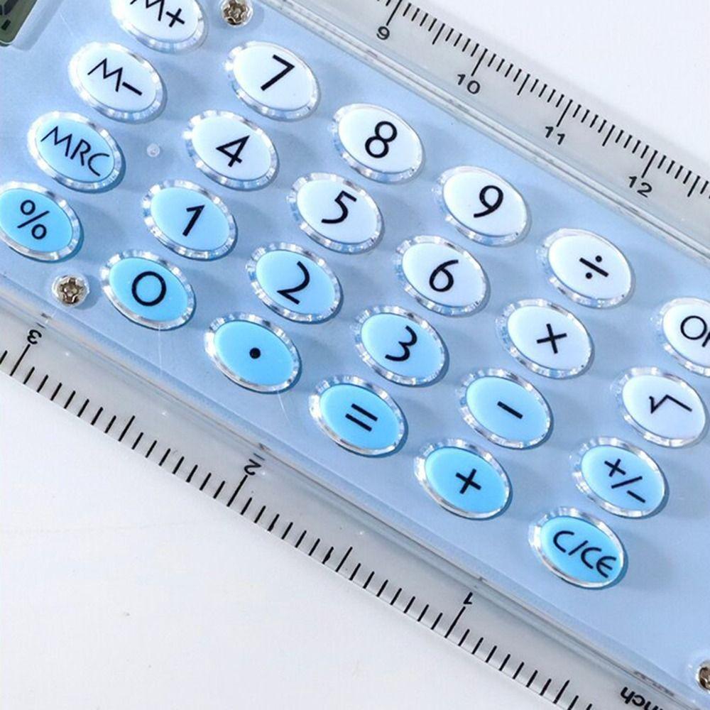 8 Digit Students Measuring Ruler Ultra-thin Stationery Drawing Tool  School Supply