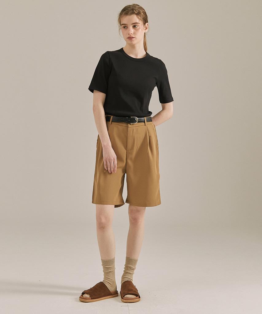 BASIC HOUSE [2Pack] Women'S Ribbed Short Sleeve T-Shirt 4 Colors Lyts3201