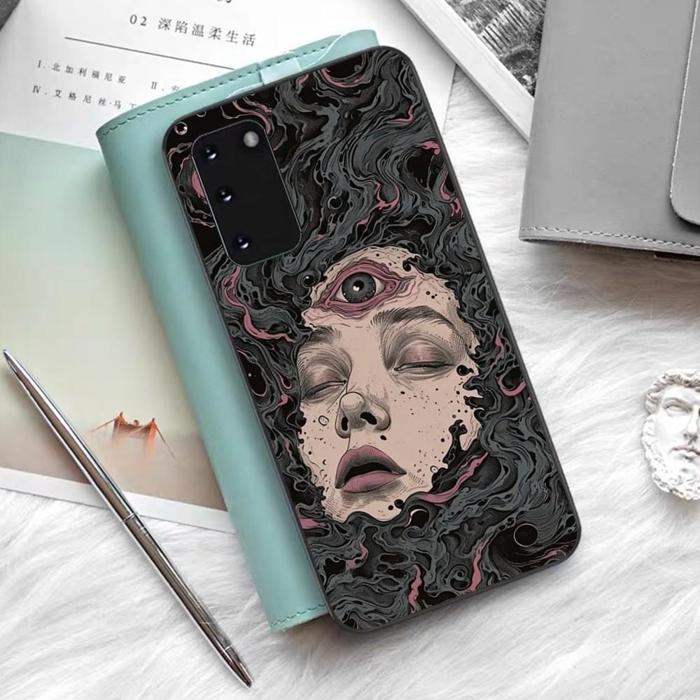 Жуткий Страшный Чехол для Телефона с Рисунком Красного Глаза Для Samsung S 9 10 20 21 22 23 30 23 24 Plus Lite Ultra FE S10lite Fundas