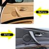 Real Carbon Fiber Car Door Handle Interior Trim Cover For BMW 3 Series E90 05-12