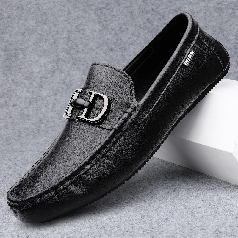 Мода 2025 Новый Бренд Дизайнер Мужские Туфли Лоферы Мода Мужские Классические Балетки Кожаные Слипоны Повседневная Обувь Мужская Удобная Обувь для Ходьбы