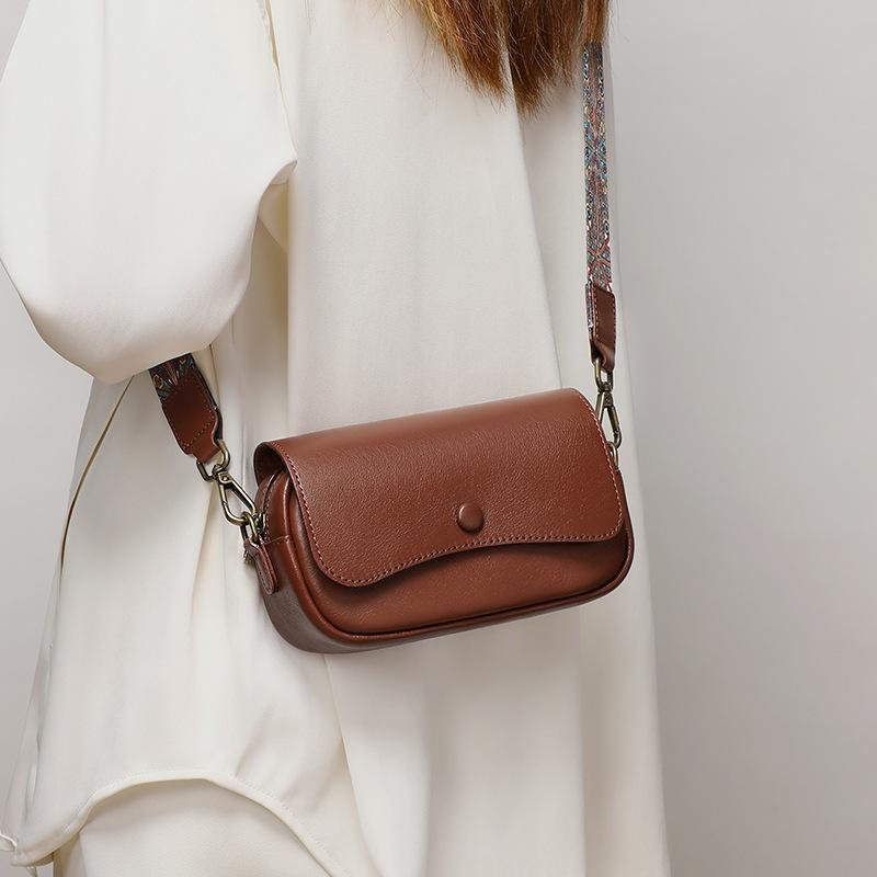 Сумка женская женская сумка через плечо Baotou Layer Cowhide High-grade Texture Niche Shoulder Bag