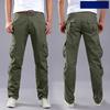 2025 Новые мужские брюки-карго с несколькими карманами, свободные прямые рабочие брюки для улицы, военные брюки большого размера для мужчин