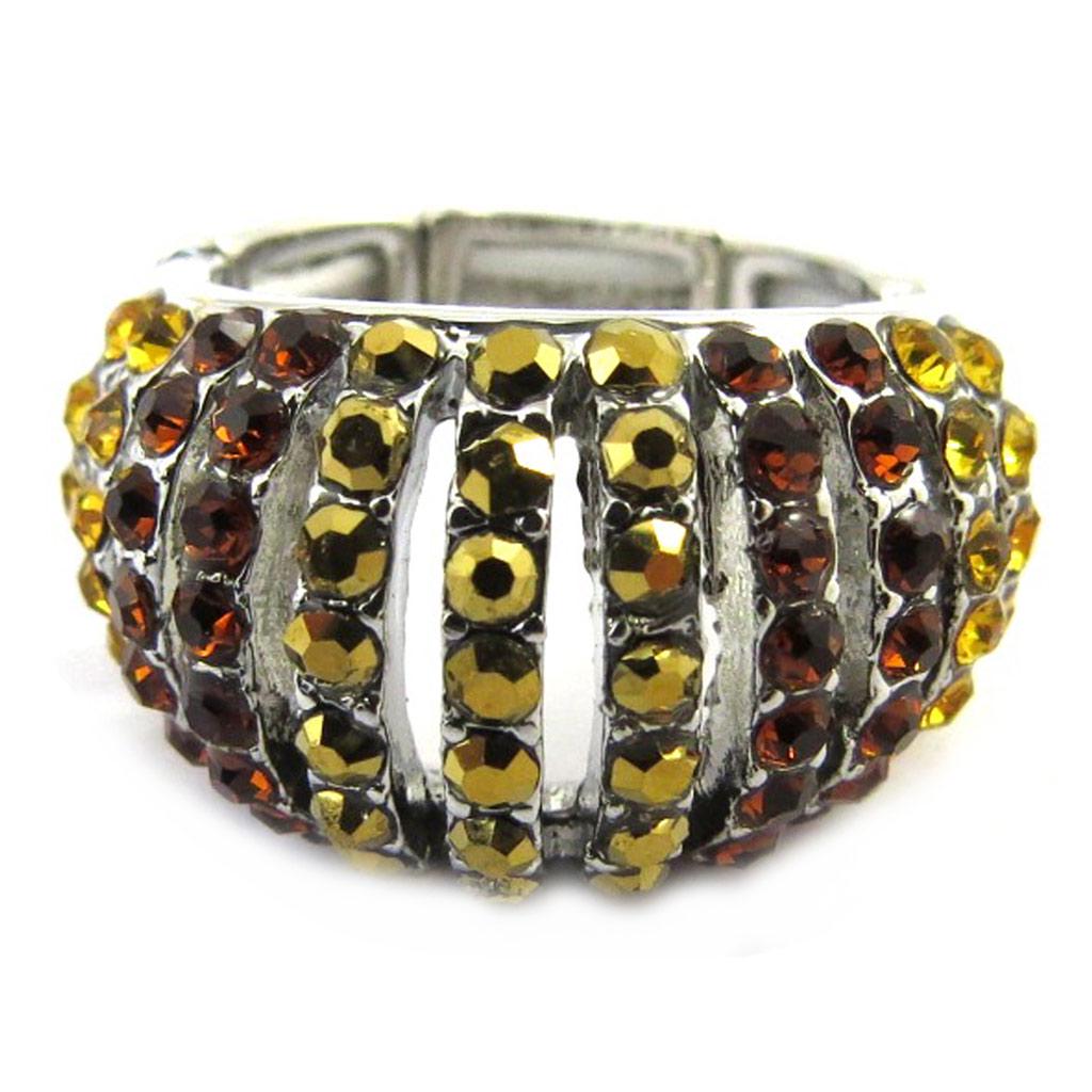 Les Trésors De Lily [M1858] - Золотисто-коричневое дизайнерское кольцо «Сисси».