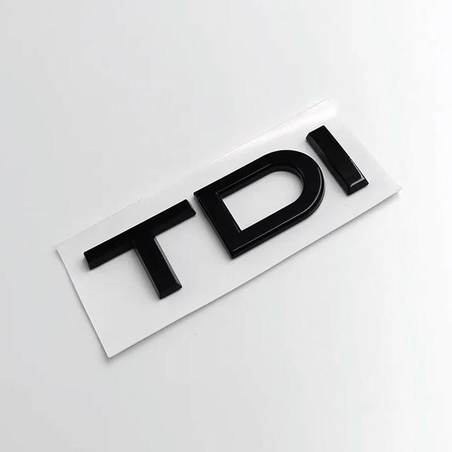 AAZN1 3D TFSI TDI Car Sticker ABS Letter Logo Rear Trunk Boot Emblem Badge Decals For A3 A4 A5 A6 A7 A8 Q2 Q3 Q5 Q7 Accessories