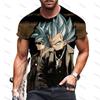 Мужская одежда Dragon Ball Z Футболка Оверсайз Футболка Аниме Dragon Ball Футболки Сон Гоку Топы Супер Сайян Футболка Одежда для Мальчиков