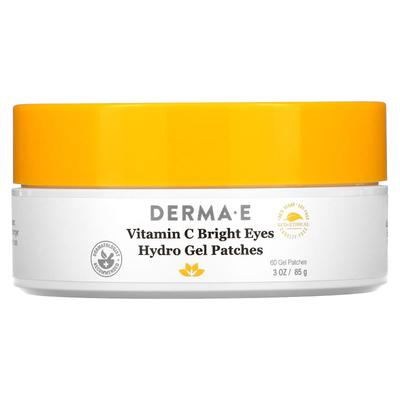 DERMA E, Гидрогелевые патчи для кожи вокруг глаз с витамином C Bright, 60 листов, 85 г (3 унции)