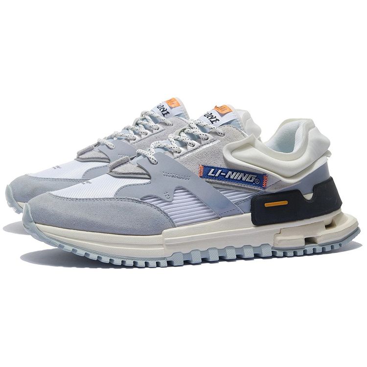 Li Ning 001 Craftsmanship Fabric Synthetic Leather Trend Shock Absorbing Non-Slip Wear-Stick Low-Top Sports Casual Shoes Men sneakers AZGS007-1