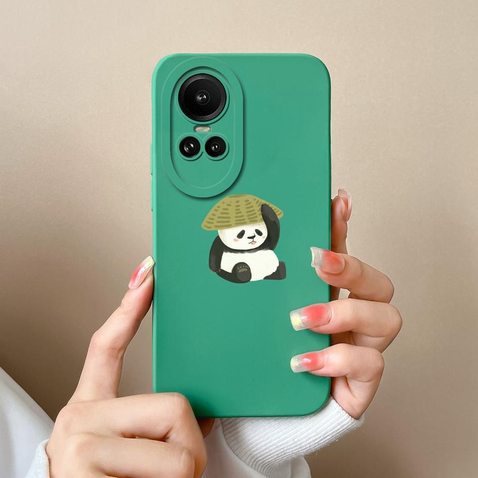 Чехол для Oppo Reno 7 4G 5G 10 Pro 5G 4 5 6 7 8 Lite Cute Bear Square Мягкий силиконовый чехол Матовый противоударный мультяшный узор с защитой от падения для бампера Oppo
