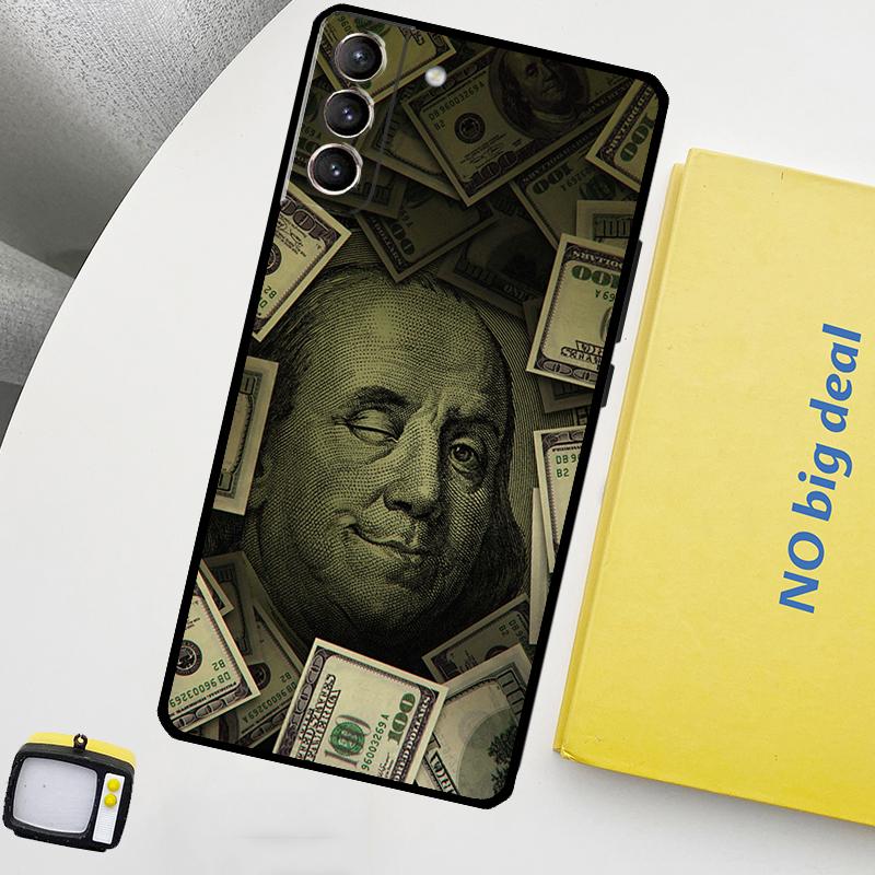Benjamins Чехол для Samsung Galaxy S22 Ultra S23 FE S9 S10 Note 10 Plus Note 20 Ultra S20 S21 FE