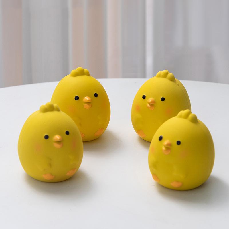 Игрушки для домашних животных с пищащими игрушками, милая резиновая игрушка для жевания цыпленка, чистящая зубы, игрушка для жевания собак, устойчивая к укусам, звуковое устройство для домашних животных