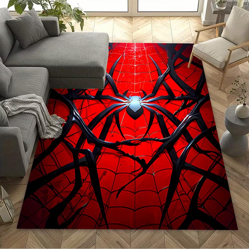 Black Spider Red Area Rug Design for Kitchen Balcony Living Rooms Study room Antislip Carpet Office home decor