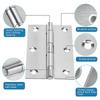 10 PCS 3inch Door Hinge Stainless Steel Flat Hinges Window Cabinet Hinges Door Connector Bookcase Wooden Box Furniture Hardware