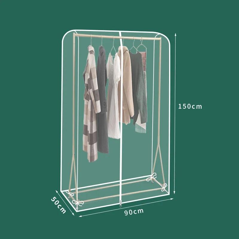 Бытовая напольная вешалка Прозрачный пылезащитный чехол PEVA Stereo Утолщенные пылезащитные чехлы Большая вместимость Чехол для хранения одежды от пыли