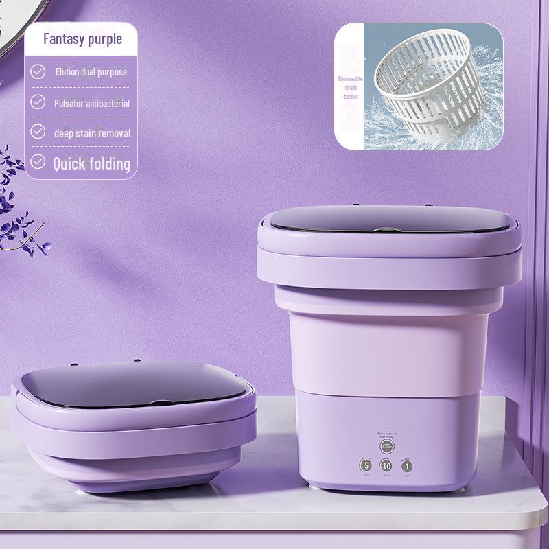 Компактная складная стиральная машина — идеально подходит для дома, общежития или детской прачечной
