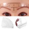 10pcs Disposable Permanent Eyebrow Measure Ruler Sticker Tattoo Shaper Stencil Makeup Tool