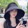 UV Protection Women Sun Hat Foldable Sun Protection Cap Retro Empty Top Cap  Travel
