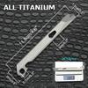 Titanium Pry Bar 10 in 1 Mini Pry Bar EDC Pocket Tool Titanium Screwdriver Keychain Gifts for Dad Husband Him