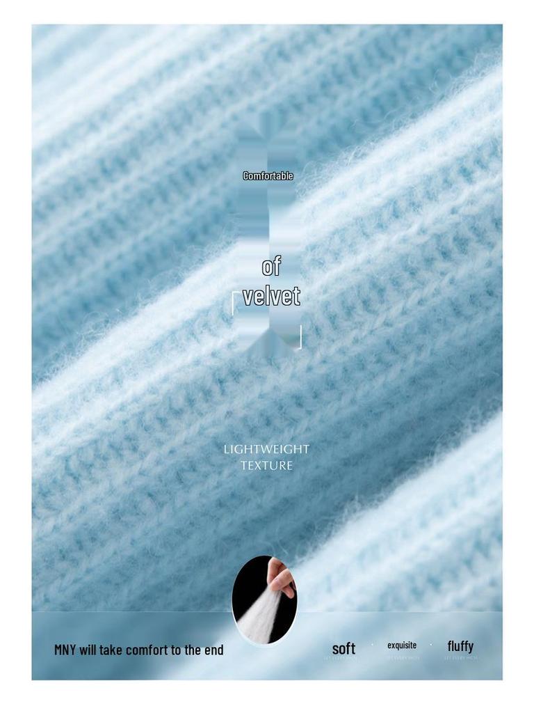 Женский кашемировый свитер в корейском стиле на молнии - Свободный, приталенный, утолщенный пуловер с отложным воротником для осени/зимы.