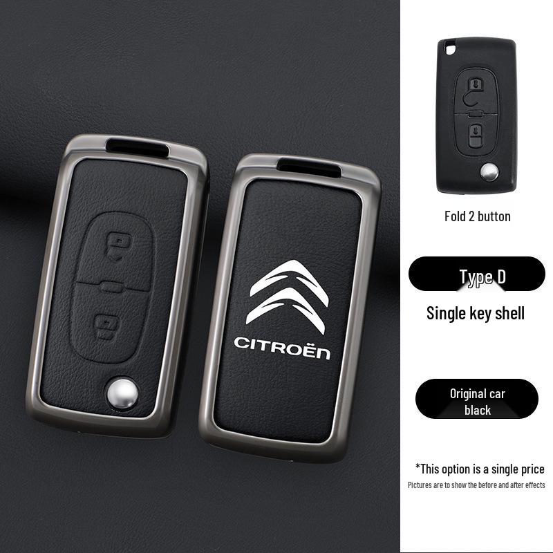 Чехол для ключа Citroen для C4/C5 (2011-2013) Модели - Складная металлическая пряжка-ракушка