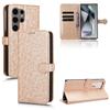 For Samsung Galaxy S24 Ultra Cell Phone Case PU Leather Wallet Imprinted Foldable Stand Cover