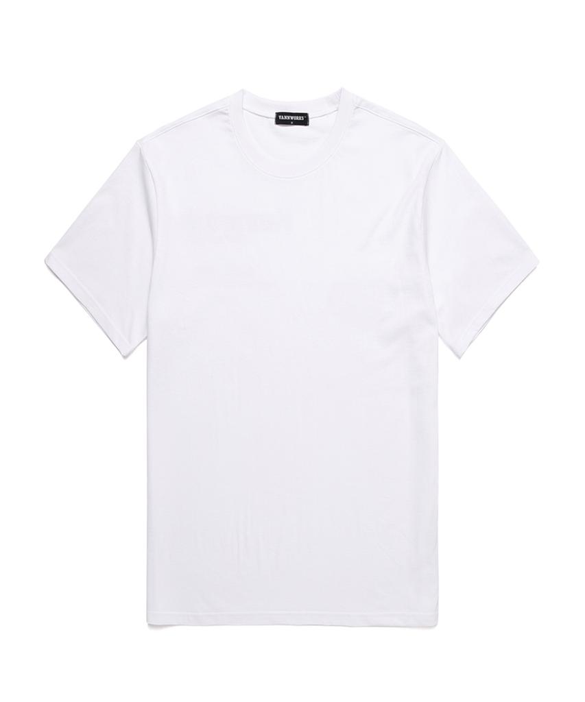 VANNWORKS Long Oversized Layered 20-Count Short Sleeve T-Shirt (Vncts200) White