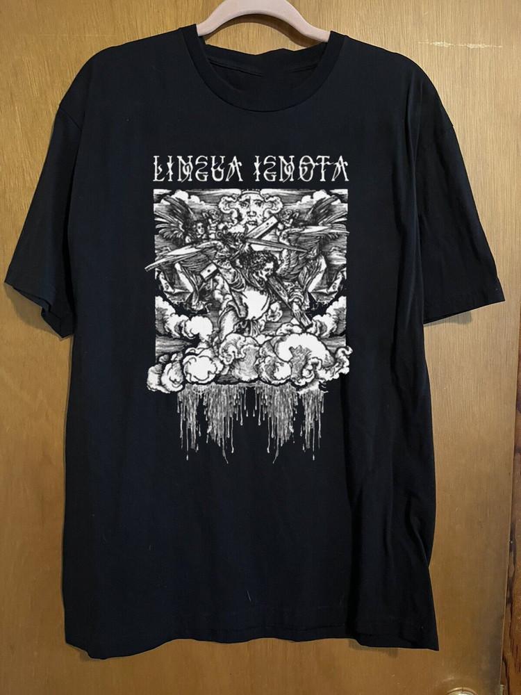 LINGUA IGNOTA Ангельский Тур Унисекс Футболка Полный Размер от S до 5XL Унисекс Футболка