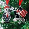 Рождественское украшение Трампа, металлический мультяшный кулон Трампа, патриотическое украшение на рождественскую елку, брелок, кулон в подарок для сторонников