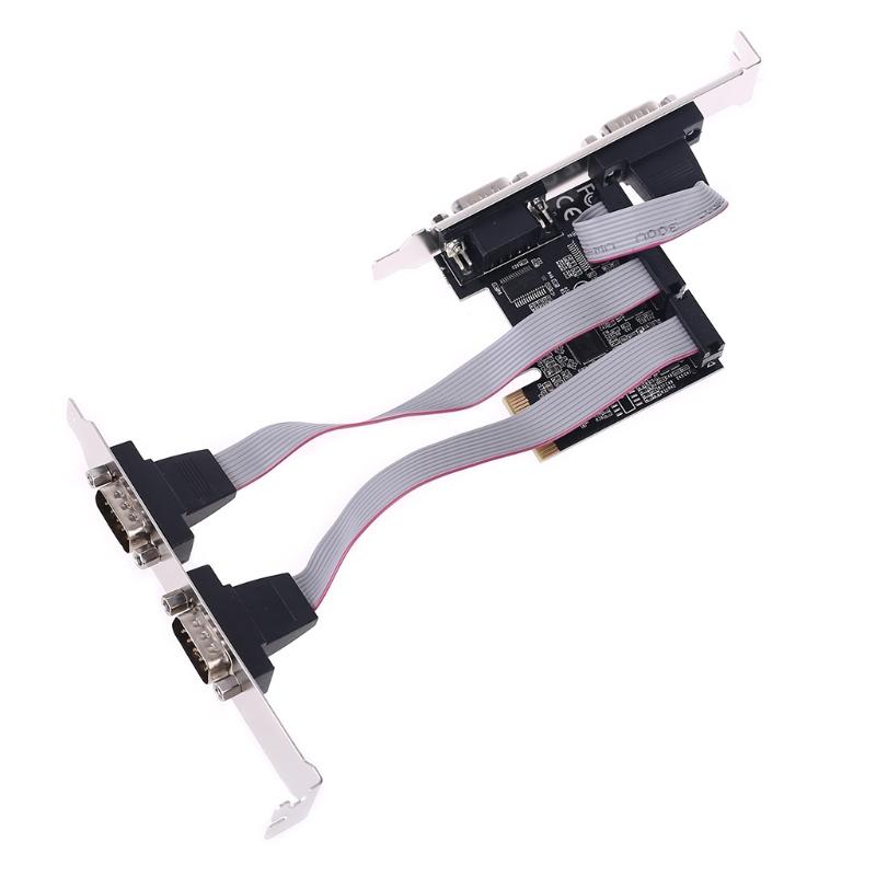 99100 Чипсет PCIe 4 порта Последовательная карта расширения Multi RS232 DB9 COM Expansion r Адаптер