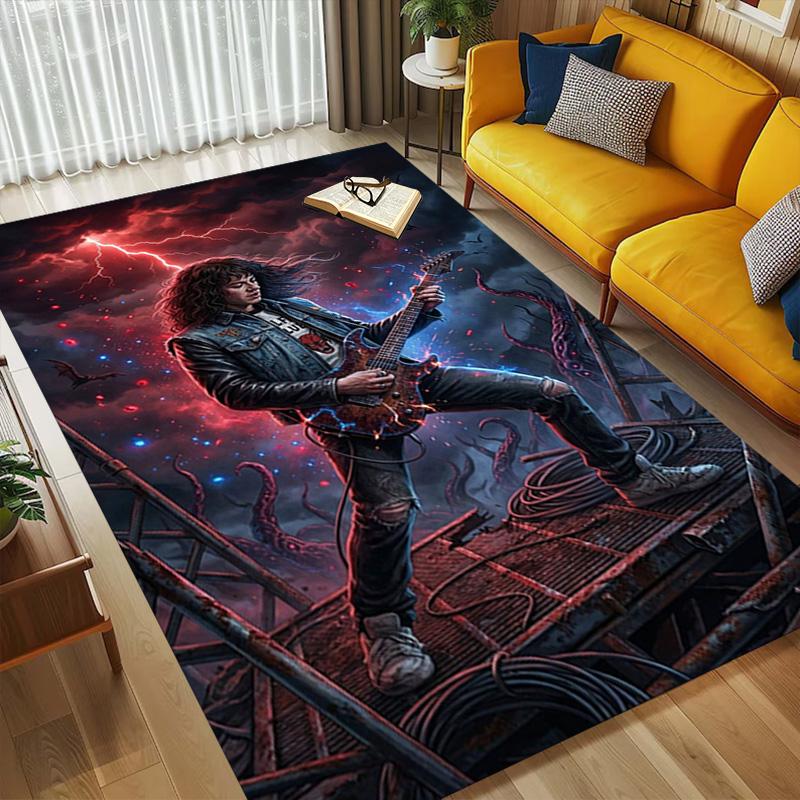 Epic Guitarist Living Room Nonslip Area Rug Soft Carpet For Bedroom Game Playroom Sofa Office Home Decor Doormat Christmas Gift C9302911