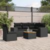 VidaXL Garden Lounge Set with Cushions 6 Pcs, Patio Sofas, Patio Furniture Set, Outdoor Furniture, Black 3257777