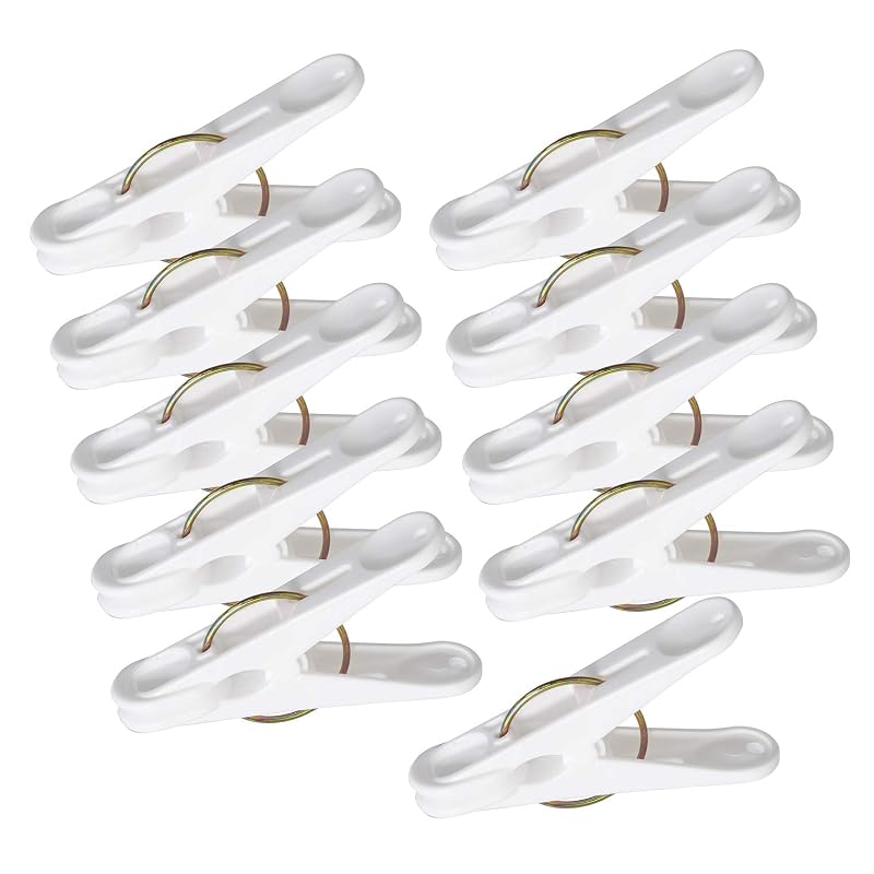 Прищепки Nishida, Прищепка Nishida Gentle on Clothes Pinch AP, 10 штук, Белый, 222370, 3,6 x 6,8 x 1,5 см