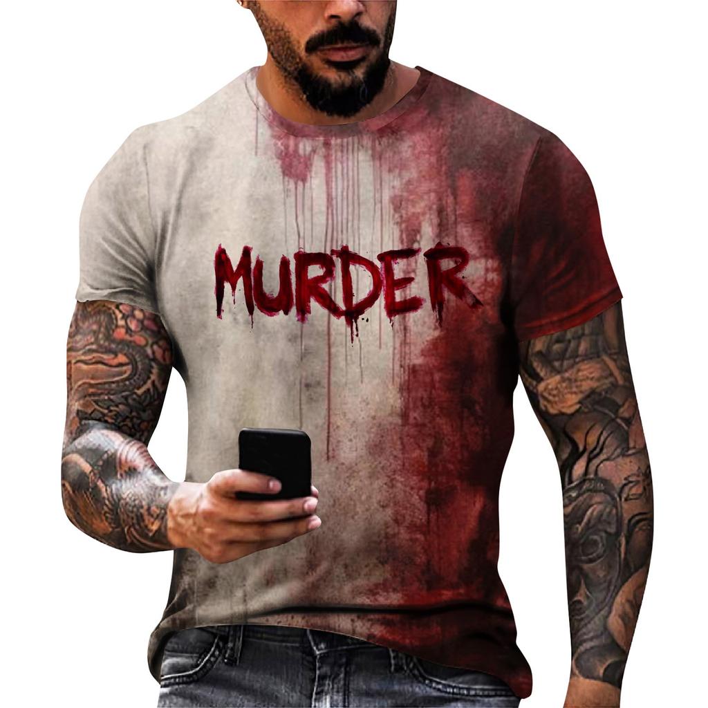 Футболка унисекс с круглым вырезом и принтом, свободная повседневная футболка унисекс с коротким рукавом