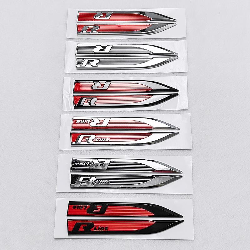 BPT1 Hot 2pcs Rline R GTI GLI Emblem Car Fender Side Wing Auto Sticker Accessories For Volkswagen VW Golf MK8 Polo Passat Magotan Tiglt2