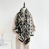 Scarf Women's New Winter Tassel Shawl Floral Versatile Cashmere Thickened Warm and Cold-proof Scarf Dual-purpose