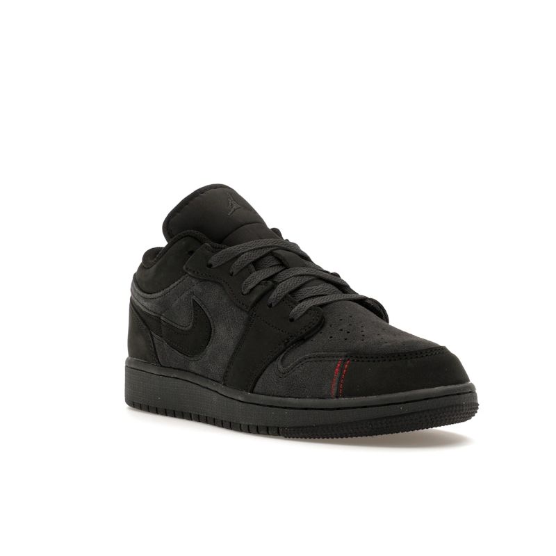 Air Jordan 1 Low SE Craft GS Темно-серый Дымчатый Красный Varsity Черный FQ7757-001